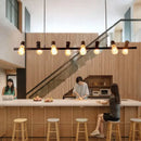 Industrial black kitchen island chandelier with edison bulbs