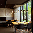 Industrial black kitchen island chandelier with edison bulbs