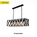 Industrial black lattice chandelier – dining room pendant light