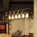 Industrial black lattice chandelier – dining room pendant light