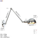 DecorBites™ Loft Antique Edison Wall Sconce Swing Arm Wall Light - 3 Heads Black