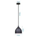 Industrial black matte aluminum pendant light kitchen wood accents