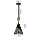 Industrial black matte aluminum pendant light kitchen wood accents