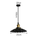 Industrial black matte aluminum pendant light kitchen wood accents