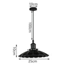 Industrial black matte aluminum pendant light kitchen wood accents