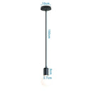 Industrial black matte aluminum pendant light kitchen wood accents