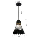 Industrial black matte aluminum pendant light kitchen wood accents