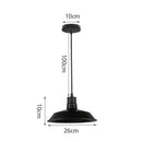 Industrial black matte aluminum pendant light kitchen wood accents