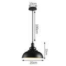 Industrial black matte aluminum pendant light kitchen wood accents