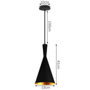 Industrial black matte aluminum pendant light kitchen wood accents