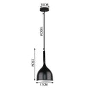 Industrial black matte aluminum pendant light kitchen wood accents