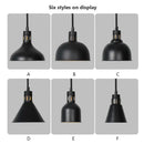 Industrial black matte electric food heating pendant light kitchen