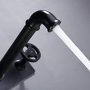 DecorBites™ Black Wall Mounted Dual Handle Basin Faucet Industrial Style Mixer Tap