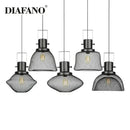 Industrial black mesh cage pendant light for dining room