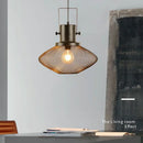 Industrial black mesh cage pendant light for dining room
