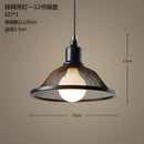 Industrial black mesh pendant light dining room birdcage chandelier