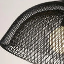 Industrial black mesh pendant light dining room birdcage chandelier