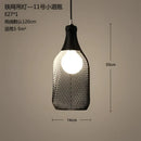 Industrial black mesh pendant light dining room birdcage chandelier