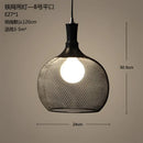 Industrial black mesh pendant light dining room birdcage chandelier