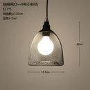 Industrial black mesh pendant light dining room birdcage chandelier