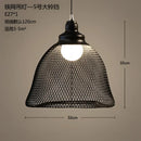 Industrial black mesh pendant light dining room birdcage chandelier