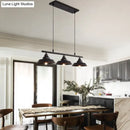 Industrial black metal 3 light barn chandelier dining room chain cord