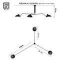Industrial black metal adjustable arm floor lamp living room light