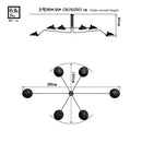 Industrial black metal adjustable arm floor lamp living room light