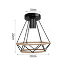 Industrial black metal and rope hanging lamp kitchen pendant light