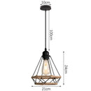 Industrial black metal and rope hanging lamp kitchen pendant light