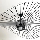 Industrial black metal art hat led chandelier dining room light