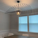 Industrial black metal art hat led chandelier dining room light