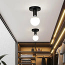 Industrial black metal cage ceiling light kitchen fixture