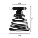 Industrial black metal cage ceiling light kitchen fixture