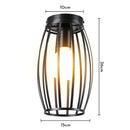 Industrial black metal cage ceiling light kitchen fixture