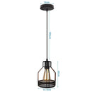 Industrial black metal cage pendant light kitchen decor
