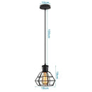 Industrial black metal cage pendant light kitchen decor