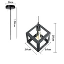 Industrial black metal cage pendant light kitchen decor
