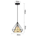 Industrial black metal cage pendant light kitchen decor