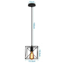Industrial black metal cage pendant light kitchen decor