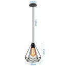 Industrial black metal cage pendant light kitchen decor