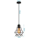 Industrial black metal cage pendant light kitchen decor