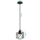 Industrial black metal cage pendant light kitchen decor