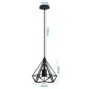 Industrial black metal cage pendant light kitchen decor