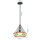 Industrial black metal cage pendant light kitchen decor