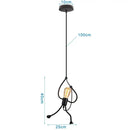 Industrial black metal cage pendant light kitchen decor