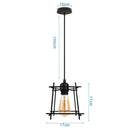 Industrial black metal cage pendant light kitchen decor