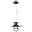 Industrial black metal cage pendant light kitchen decor