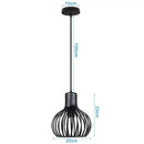 Industrial black metal cage pendant light kitchen decor