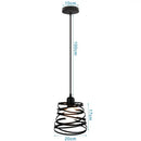 Industrial black metal cage pendant light kitchen decor